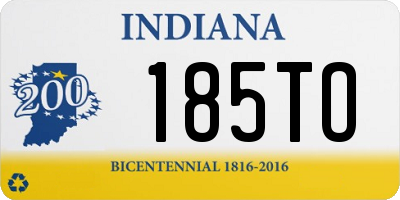 IN license plate 185TO