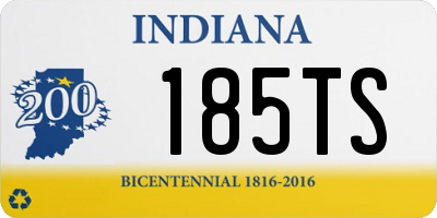 IN license plate 185TS