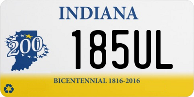 IN license plate 185UL