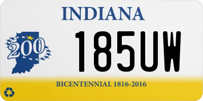 IN license plate 185UW