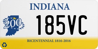 IN license plate 185VC