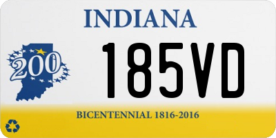 IN license plate 185VD