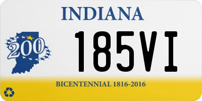 IN license plate 185VI
