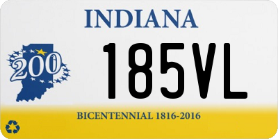 IN license plate 185VL