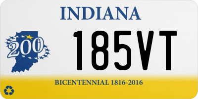 IN license plate 185VT