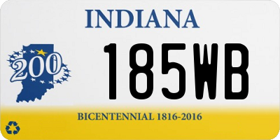 IN license plate 185WB