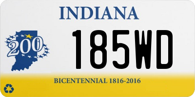 IN license plate 185WD