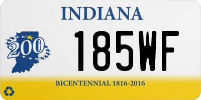 IN license plate 185WF