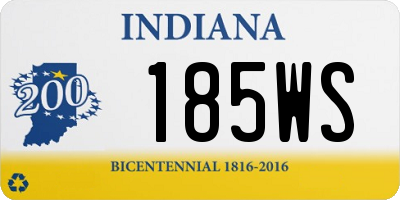 IN license plate 185WS