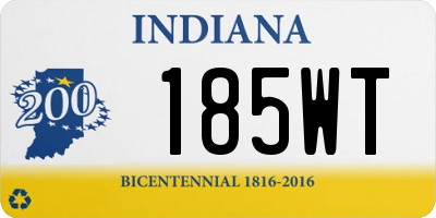 IN license plate 185WT