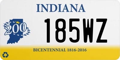 IN license plate 185WZ