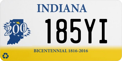 IN license plate 185YI