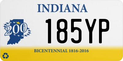 IN license plate 185YP