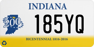 IN license plate 185YQ