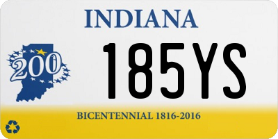 IN license plate 185YS