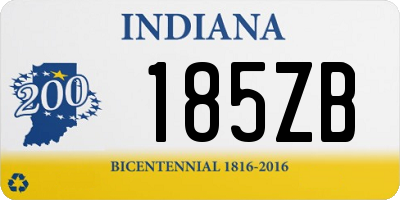 IN license plate 185ZB