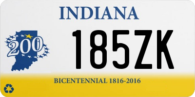 IN license plate 185ZK