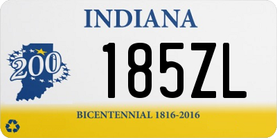 IN license plate 185ZL