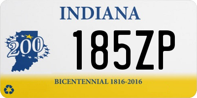 IN license plate 185ZP