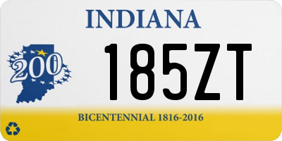 IN license plate 185ZT