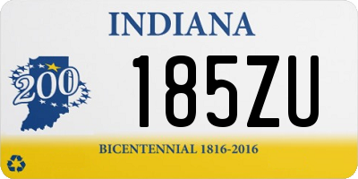 IN license plate 185ZU