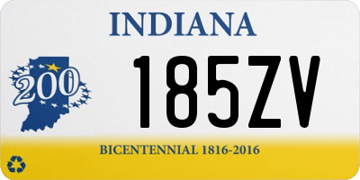 IN license plate 185ZV