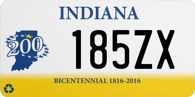 IN license plate 185ZX