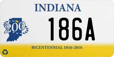 IN license plate 186A
