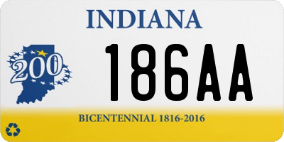 IN license plate 186AA