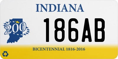 IN license plate 186AB