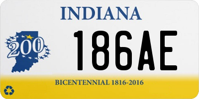 IN license plate 186AE