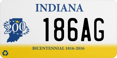 IN license plate 186AG