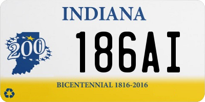 IN license plate 186AI