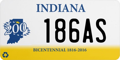 IN license plate 186AS