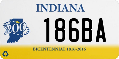 IN license plate 186BA