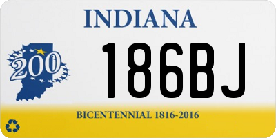 IN license plate 186BJ