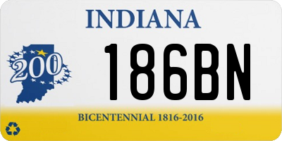 IN license plate 186BN