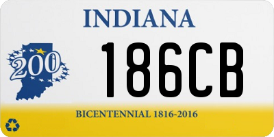 IN license plate 186CB