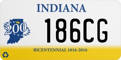 IN license plate 186CG