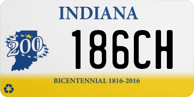 IN license plate 186CH