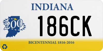 IN license plate 186CK