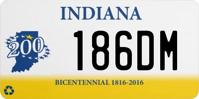 IN license plate 186DM