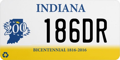 IN license plate 186DR