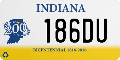 IN license plate 186DU