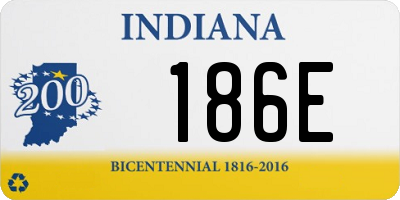 IN license plate 186E