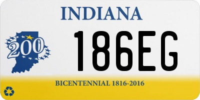 IN license plate 186EG