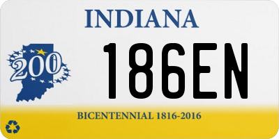 IN license plate 186EN