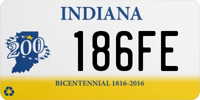 IN license plate 186FE