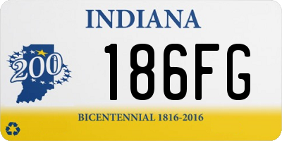 IN license plate 186FG