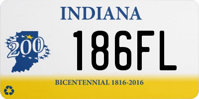 IN license plate 186FL